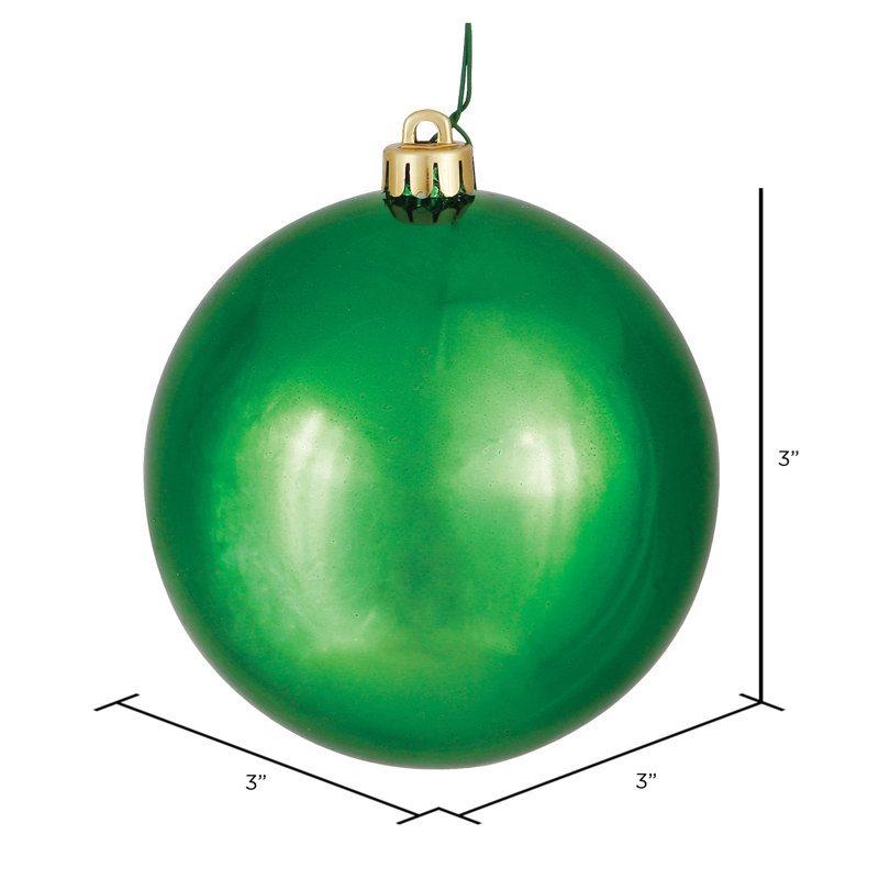 Décoration de boule décorative des Fêtes, 2.75", Vert