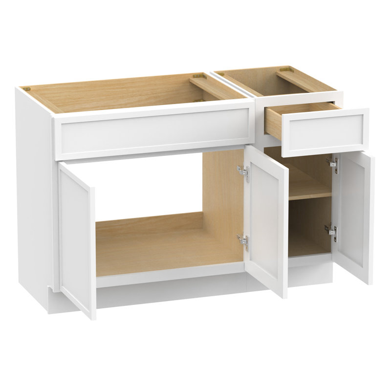 Base de meuble-lavabo simple 54 po seulement, Blanc