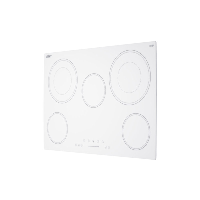 Summit Appliance 30" Wide 208-240V 5-Burner Radiant Cooktop, White