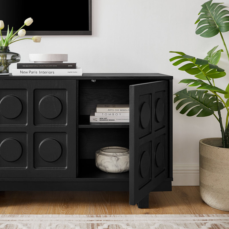 Knox 71 Inch TV Stand, Black