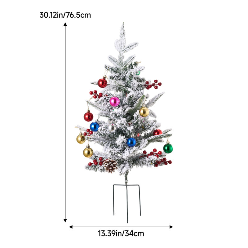 76.5cm H Lighted Artificial Christmas Tree