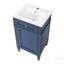Meuble-lavabo de salle de bain avec lavabo en céramique, ensemble de meuble-lavabo simple autoportant avec porte à fermeture douce, tablette réglable, style français, pieds pleins-922286642