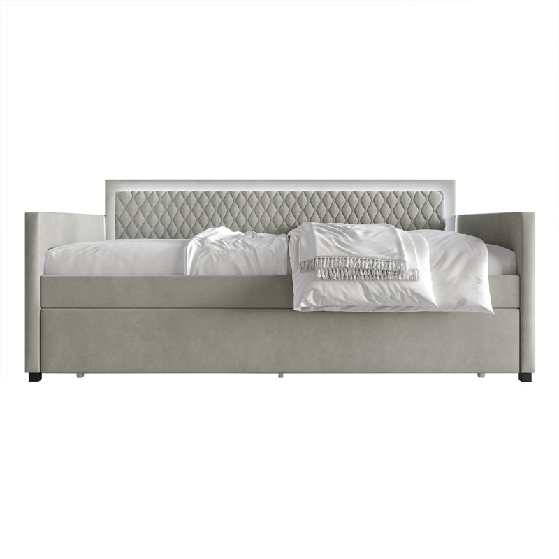 Jenecia Upholstered Daybed, Gray