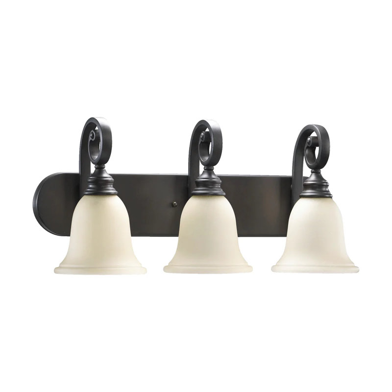 Cambron 3 - Light Dimmable Vanity Light, Classic Nickel, White Faux Alabaster