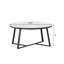 Table basse blanche et noir mat