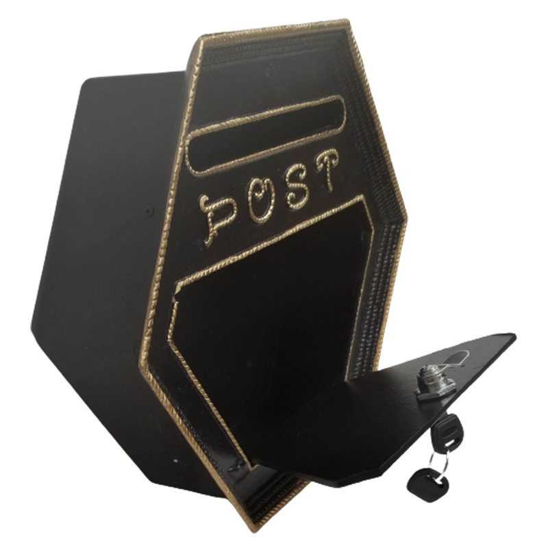Noisette Wall Mounted Post Box, Black