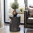 Modern Cali Metal Bronze Stool Table