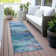 Machine Washable Indoor/Outdoor Xhevrie Blue Rug