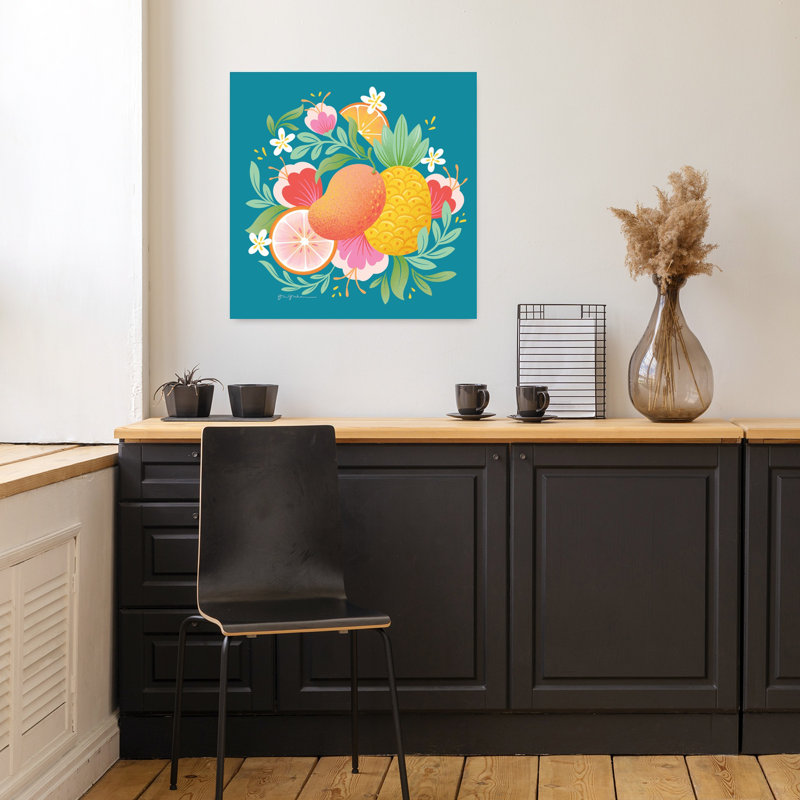 Fruit Punch II, art fruitier contemporain, H 18 po x l 18 po