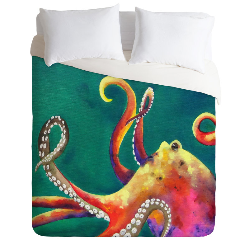 Ensemble de housse de couette Octopus, Housse de couette pour très grand lit et 2 très 
