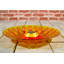  Solar Floral Glass Bird Bath with Stand