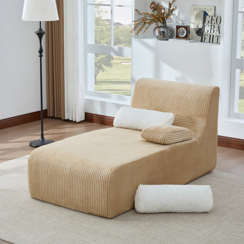 Canapé moderne sans accoudoirs avec coussin moelleux, Café