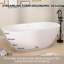 Baignoire de trempage autoportante en acrylique de 65 pouces avec trop-plein encastré et drain chromé anti-colmatage-91884712