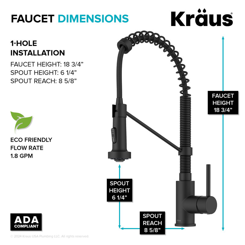 Bolden Commercial Style Pull Down Kitchen Faucet And Water Filter Faucet Combo, Matte Black