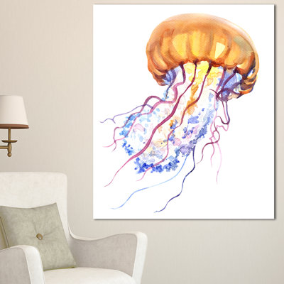 " Orange Ocean Water Jellyfish "