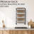 Versatile Wall-Mounted Spice Rack Organizer - 4-Tier Black & Brown Shelves For Easy Access