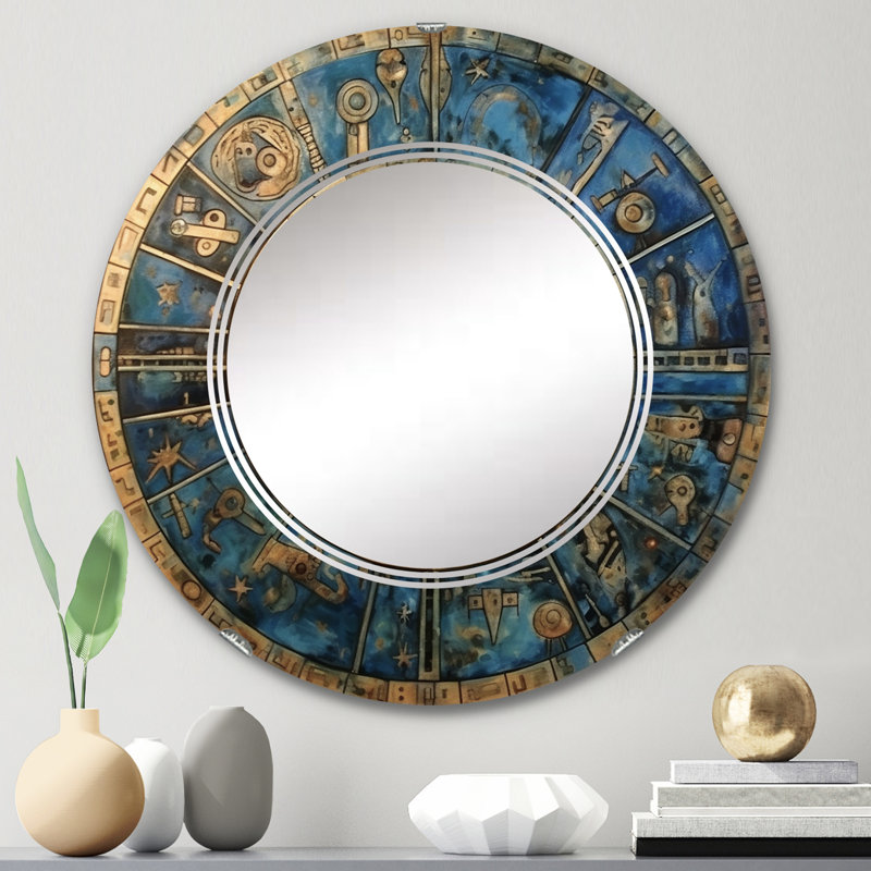 Apogeeville - Miroir mural rond moderne, 24 po x 24 po