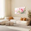 Ensemble de 1 tableau mural sur toile tendue, motif floral rose aquarelle-245787258