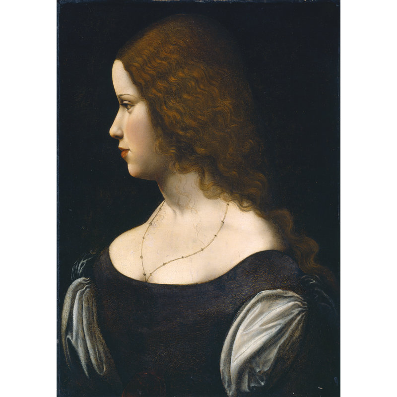 Portrait Of A Young Lady by Leonardo Da Vinci - Wrapped Canvas Print, 41cm H x 31cm W