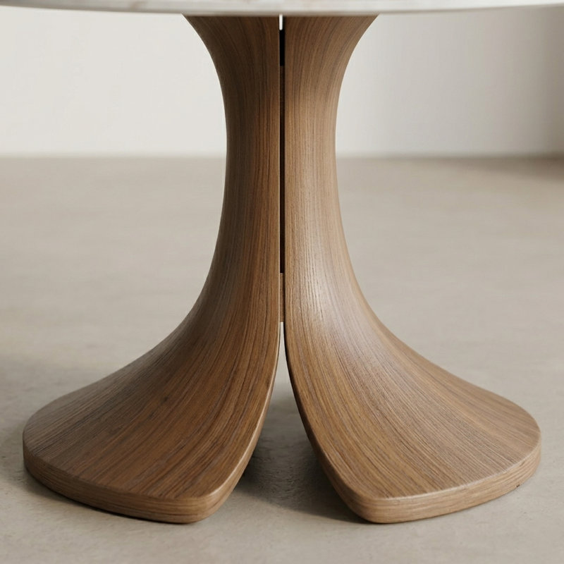 Table de salle à manger Aurora, Blanc nuage, H 29,52 po x L 47,24 po x l 47,24 po