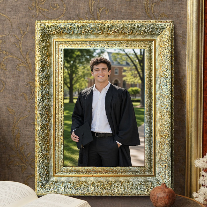 Gallery Wall Picture Frame for Mantel Decor, Antique Gold, 1, 11" W x 14" H