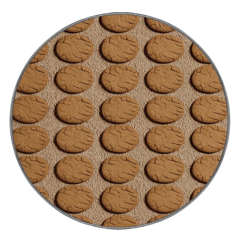  Tapis lavable Gingersnaps Desserts, Rond 4 pi