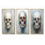 «Skull Elegance Portrait», ensemble de 3 impressions sur toile-1247615880-1247615873