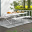 6 Feet Plastic Folding Bench Picnic Camping Dining Seat With Carrying Handle