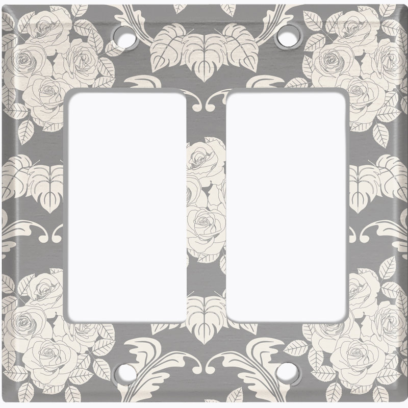Plaque murale berçante Damask, Gris