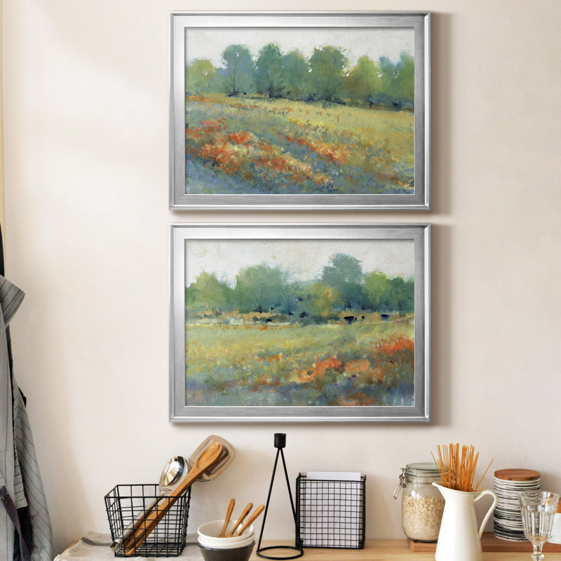 Ensemble de cadre photo 2 pièces, Argent, H 30,5 po x l 45 po x P 1 po