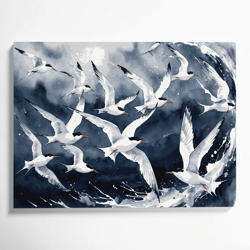 Art mural, oiseaux, sterne arctique gris, H 11 po x l 14 po