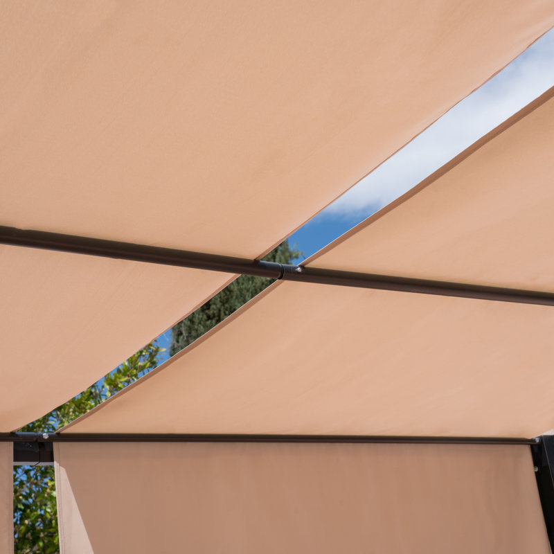 Wendy Beige and Black Steel Framed 10' x 10' Gazebo
