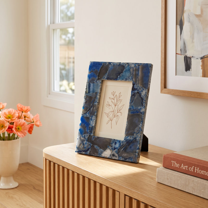 Amaranta Blue and Gray Single Picture Frame
