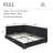 Reversible L-Shape Upholstered Platform Bed With Velvet Fabric Design-339137881-341391456