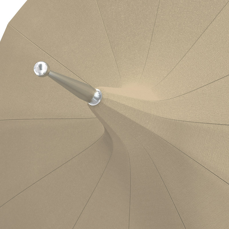 Parasol de marché en forme de pagode anodisé argent 8,5 pieds, Beige