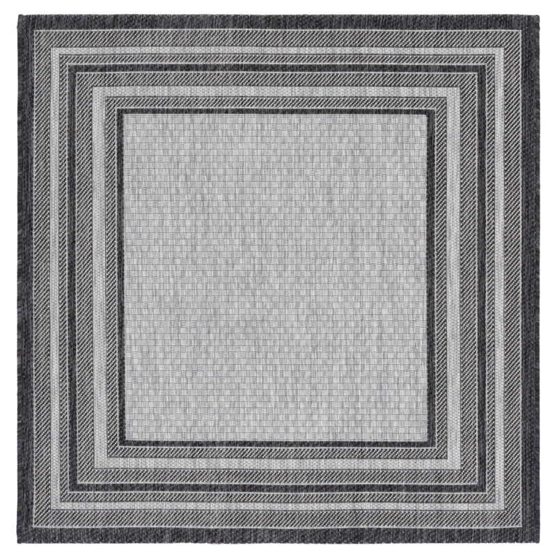 Hance Performance Solid Color Indoor/Outdoor Area Rug, Square 7'10"