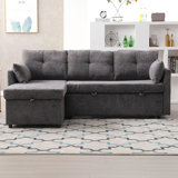 L-shaped Sofa With Storage And Pull-out Bed