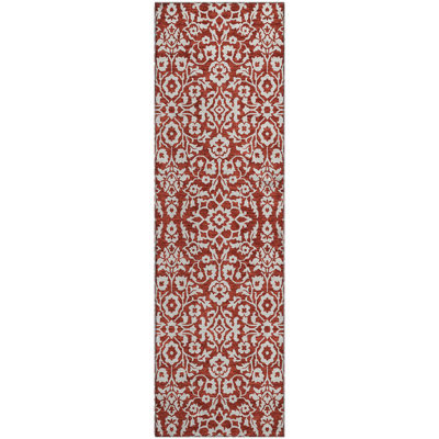 Premium Machine Washable Prisco Red Rug