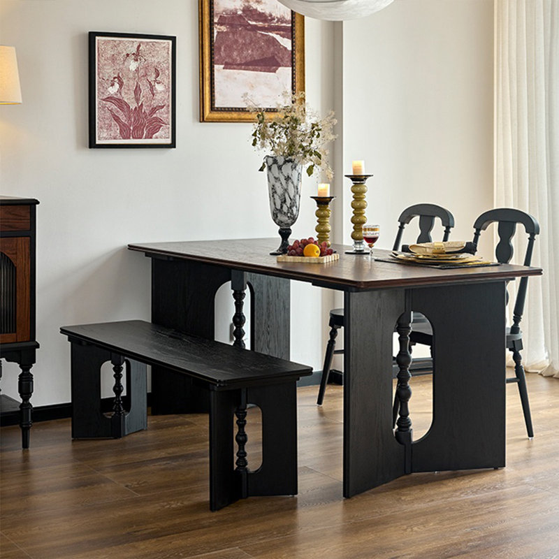 Vintage and elegant solid wood table set