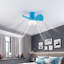 Lampe de ventilateur de plafond réversible de 22 pouces de style créatif simple avec trois couleurs réglables et trois vitesses de vent (bleu).-2032991649