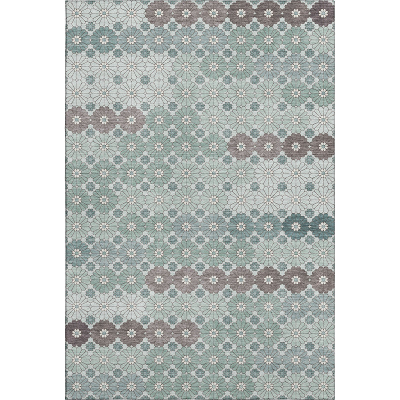 Premium Machine Washable Varasteh AMF1678 Geometric Rug, Rectangle 10' x 14'