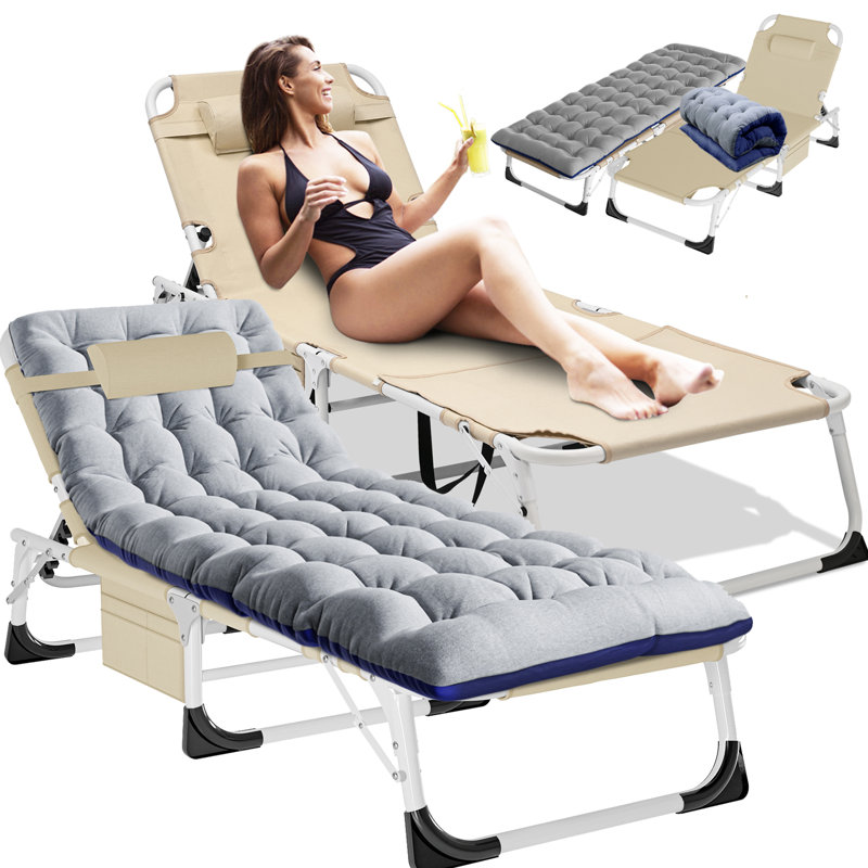 Fauteuil de bronzage face cachée 2Pk, Kaki
