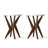 Jahey Solid Wood Crossed Legs Round End Table with Smooth Top and Sturdy Four-Leg Base-831869901