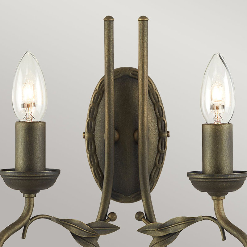 Ballyrashane Candle Wall Light, Black/Gold