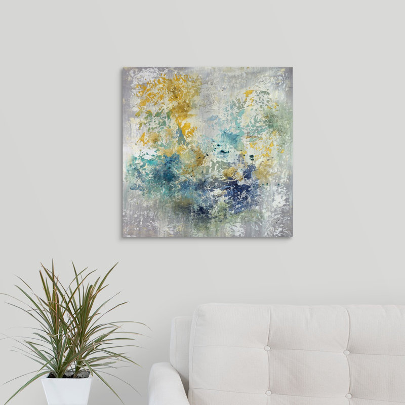 Sunset Over Breaking Waves by Alexys Henry - Painting on Canvas, Wrapped Canvas, 20" H x 20" W x 1.25" D