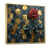 Toile avec cadre flottant or