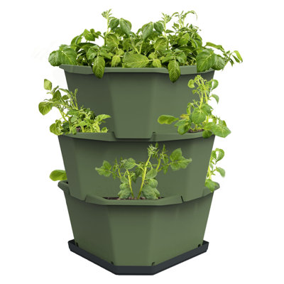Paul Potato Potato Planter Tower, 3-Tier, Raised Bed, Pest protection, 0.2m², 42L Soil Capacity