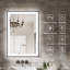 Miroir de salle de bain à DEL sans cadre 20 po x 28 po, miroir intelligent-1014612650