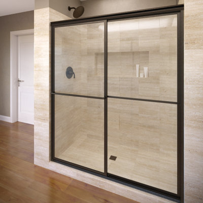 Porte de douche sans cadre Deluxe l 44 "x H 68"