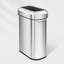 EKO Urban 16 Gallon Slim Open Top Trash Can With Wide Opening, Stainless Steel Commercial Grade Waste Bin For Indoor And Outdoor, Wide Opening For Office, Restaurant, Restroom, 60L